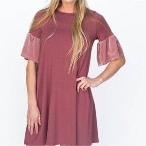 NWT Agnes & Dora Adore Tunic‎ Dress in Rose Size Small